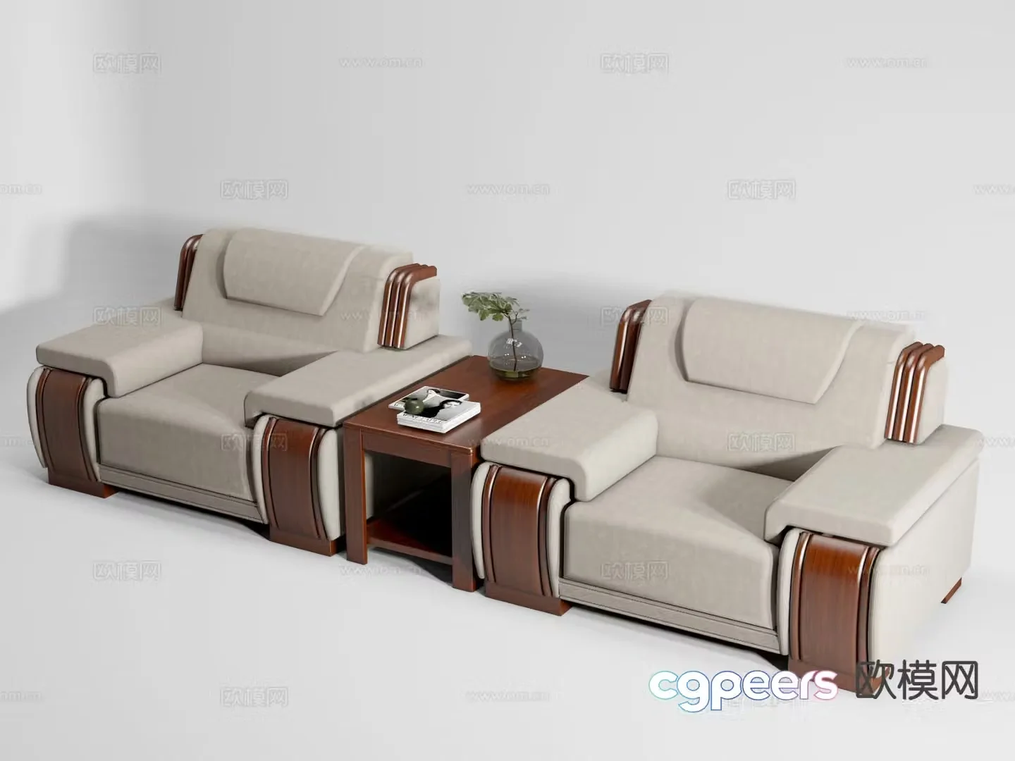 Modern office sofa guest sofa guest sofa 3d model