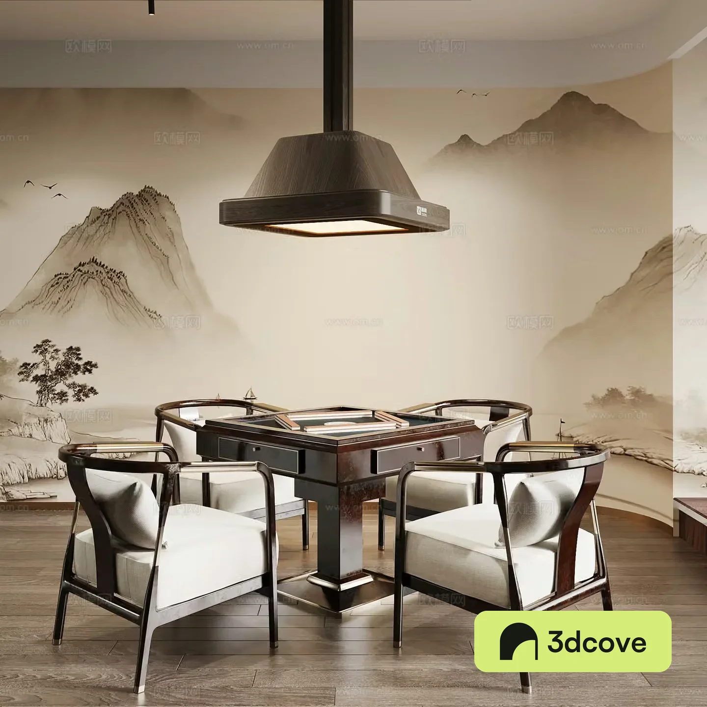 Chess and card room New Chinese chess and card room Mahjong table