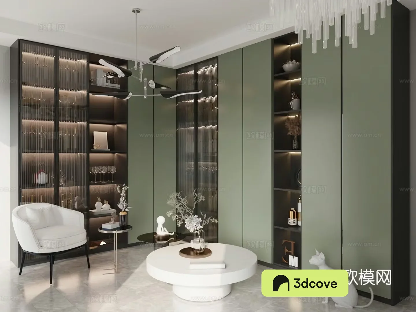Modern home cloakroom
