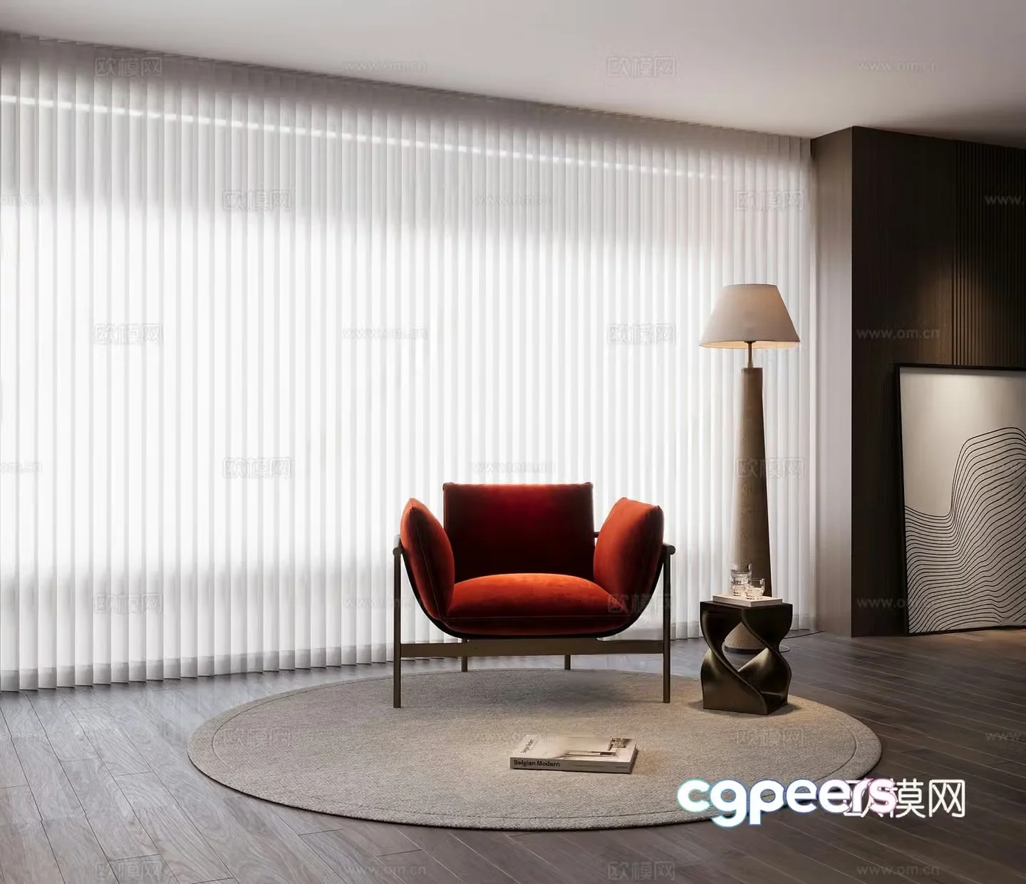 Modern casual chair sofa chair 3D model