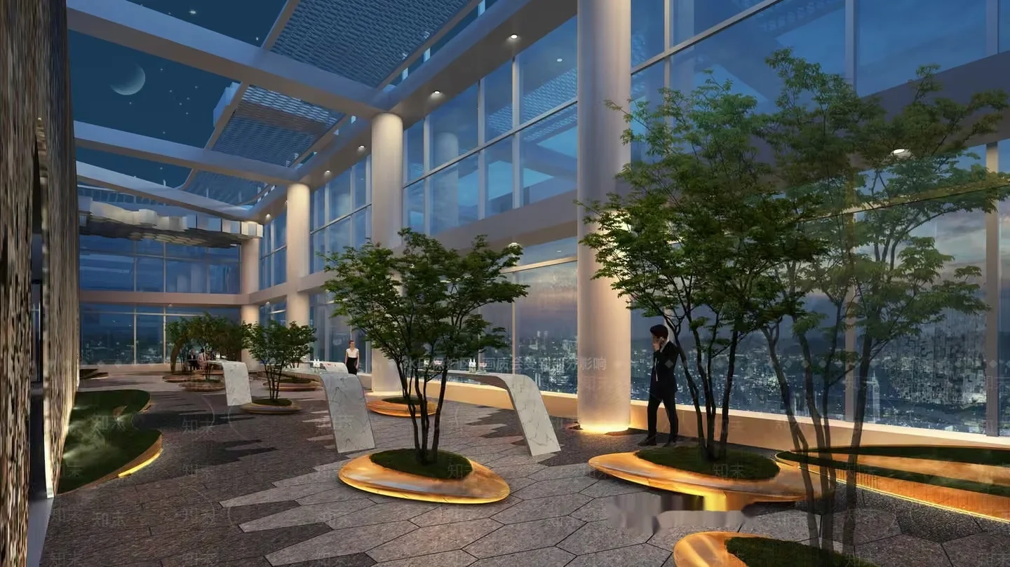Modern High-Rise Lobby 3D Model – 6114 – VRAY Render