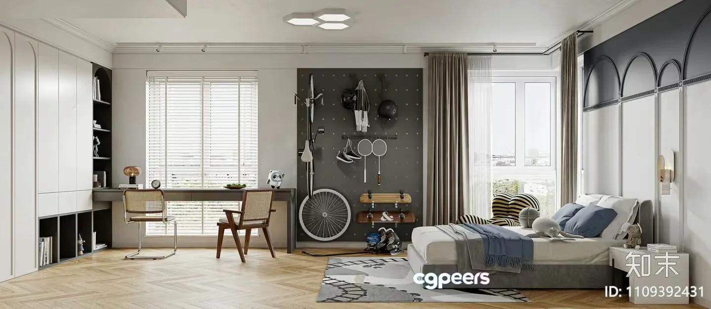 Modern Bedroom 3D Model – 3466 – VRAY Render