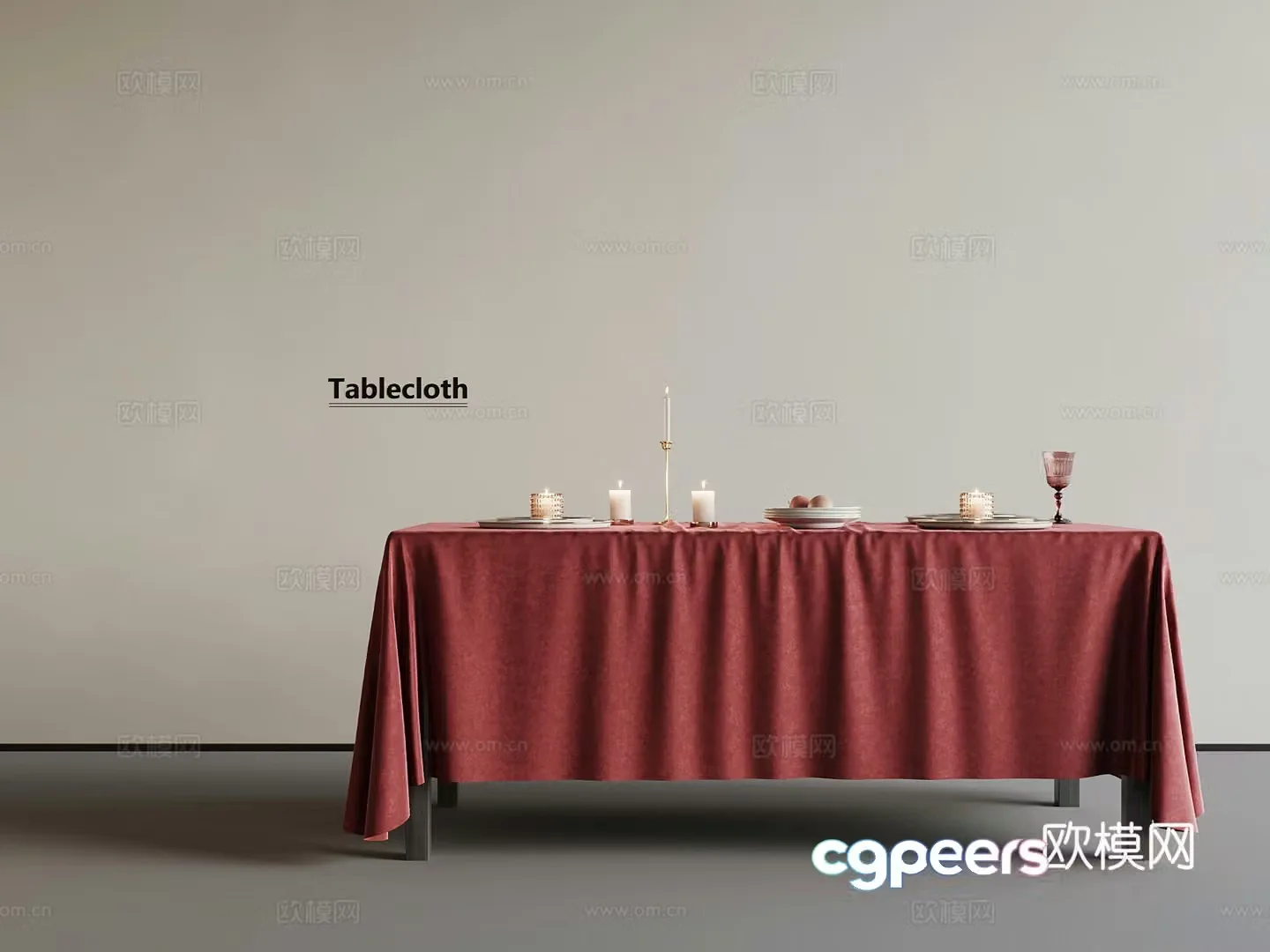 Modern tablecloth 3d model