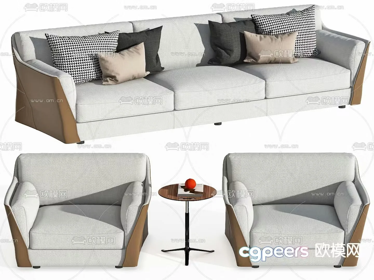 Office sofa negotiation sofa 3d model