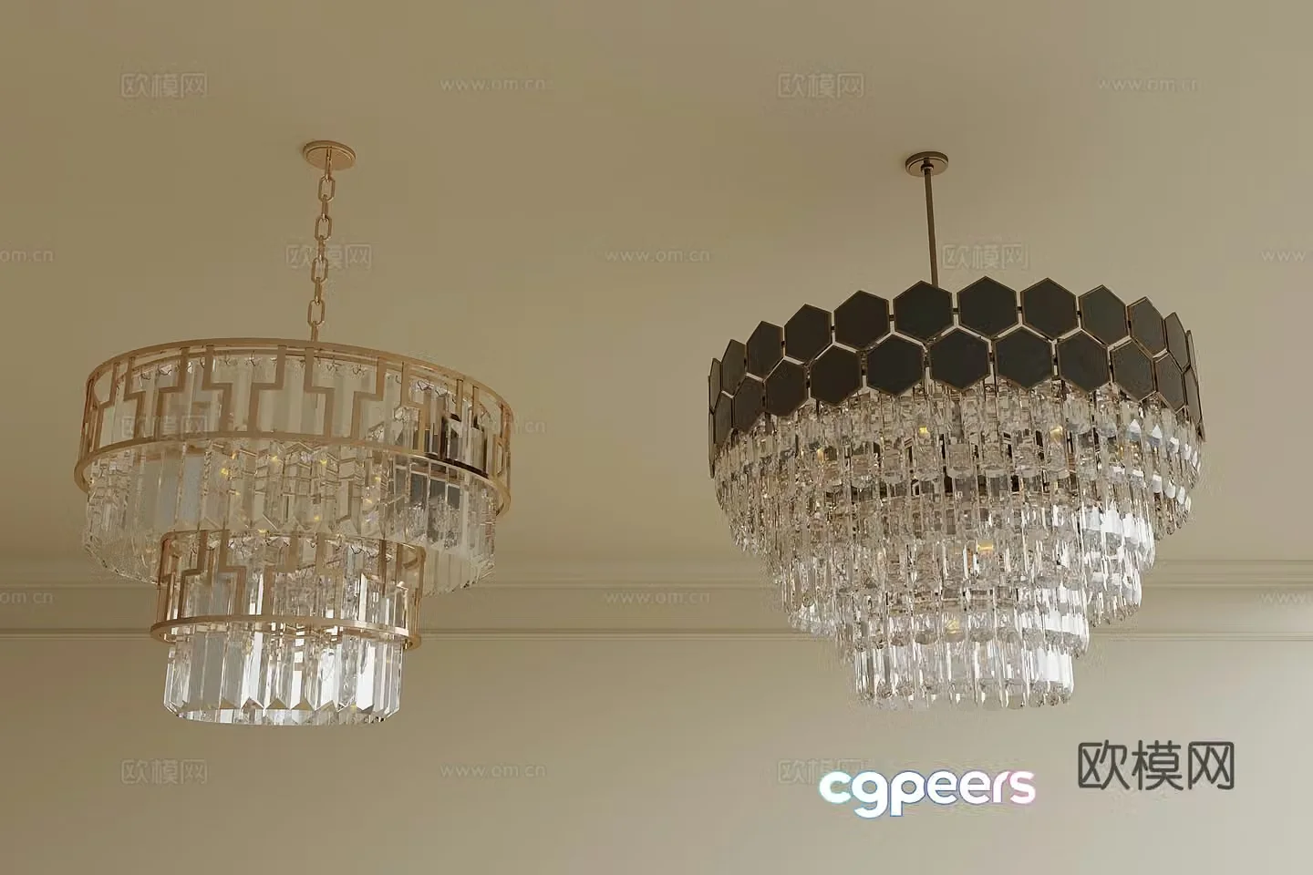 French chandeliers Art chandeliers 3d model
