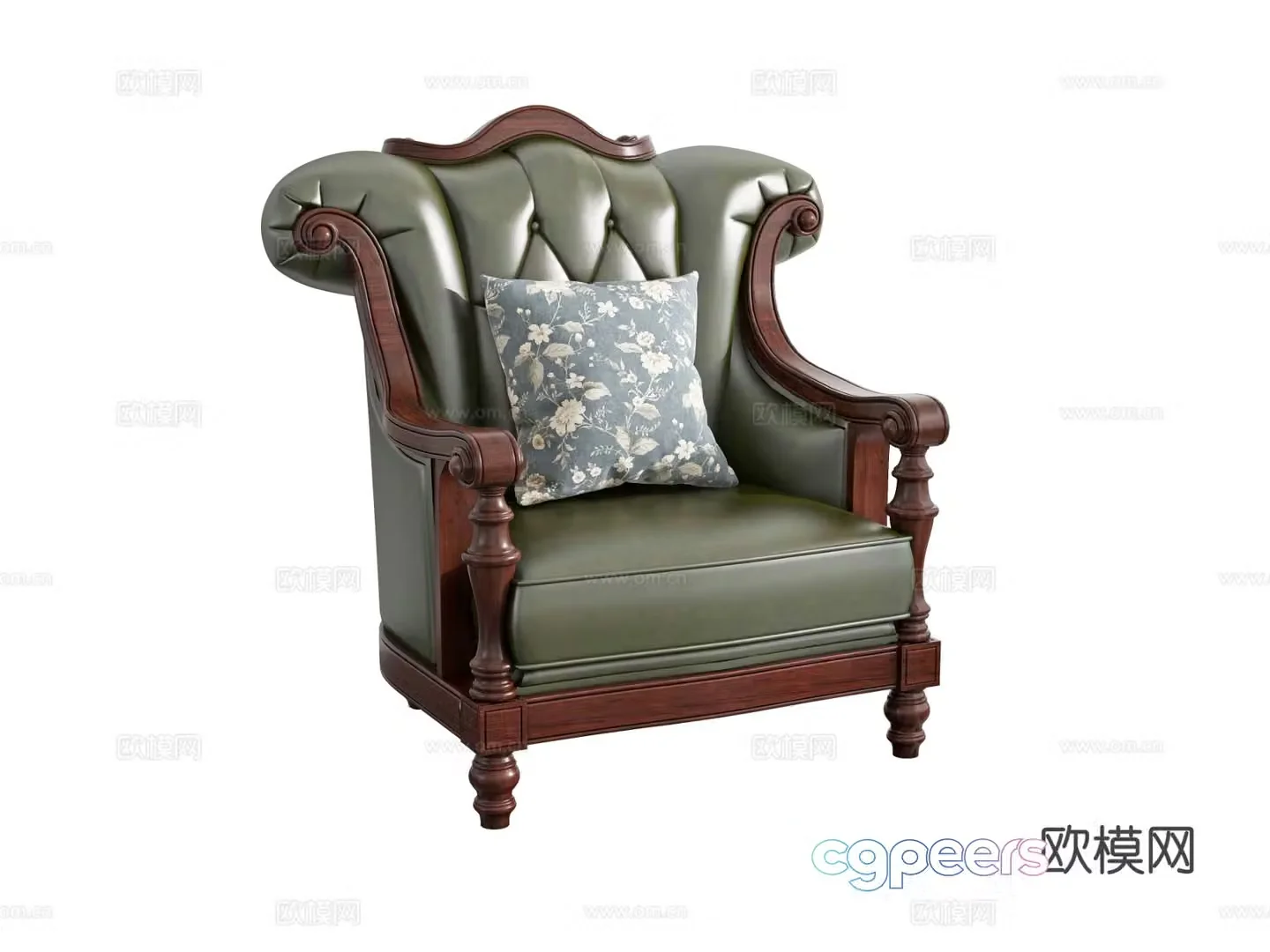 Single sofa armrest sofa 3d model