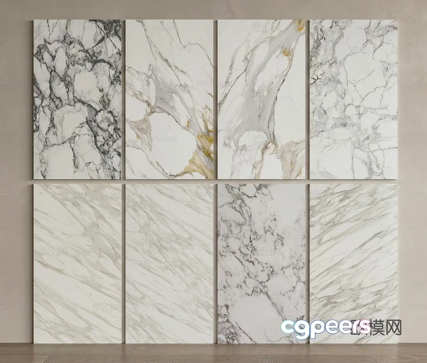 Modern marble background wall stone rock slab white marble ceramic tiles rock slab background wall 3d model