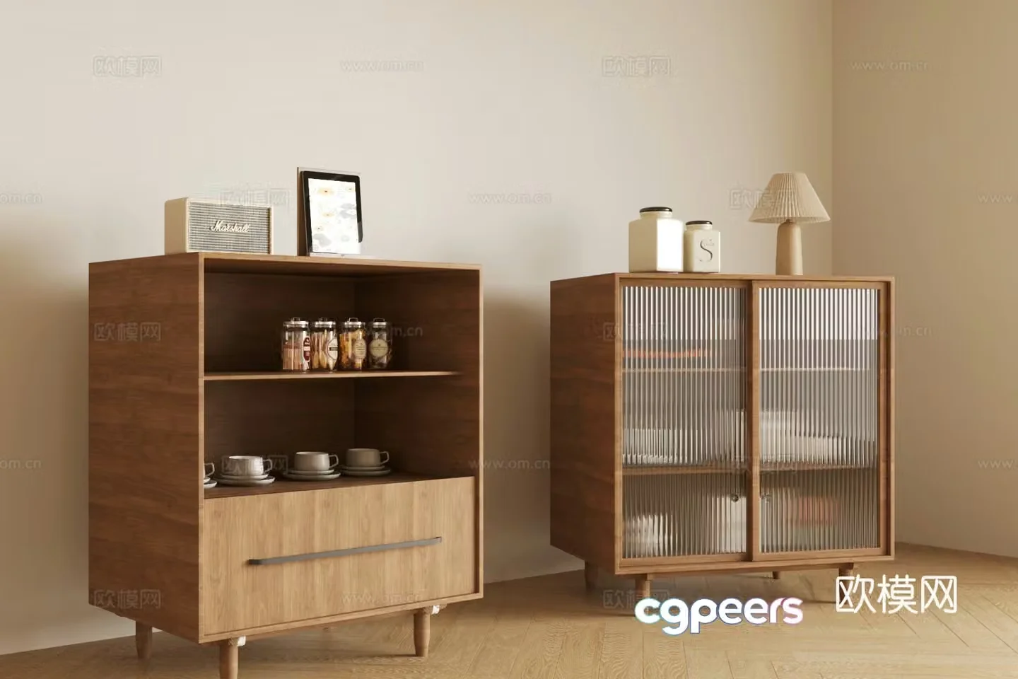 Retro style chest of cabinets log style storage cabinets storage cabinets retro style entrance cabinets decorative cabinets side cabinets 3D model