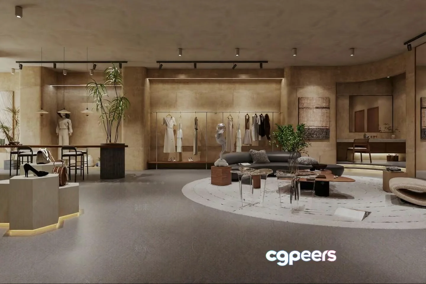 Modern Clothing Store 3D Model – 16047 – VRAY Render