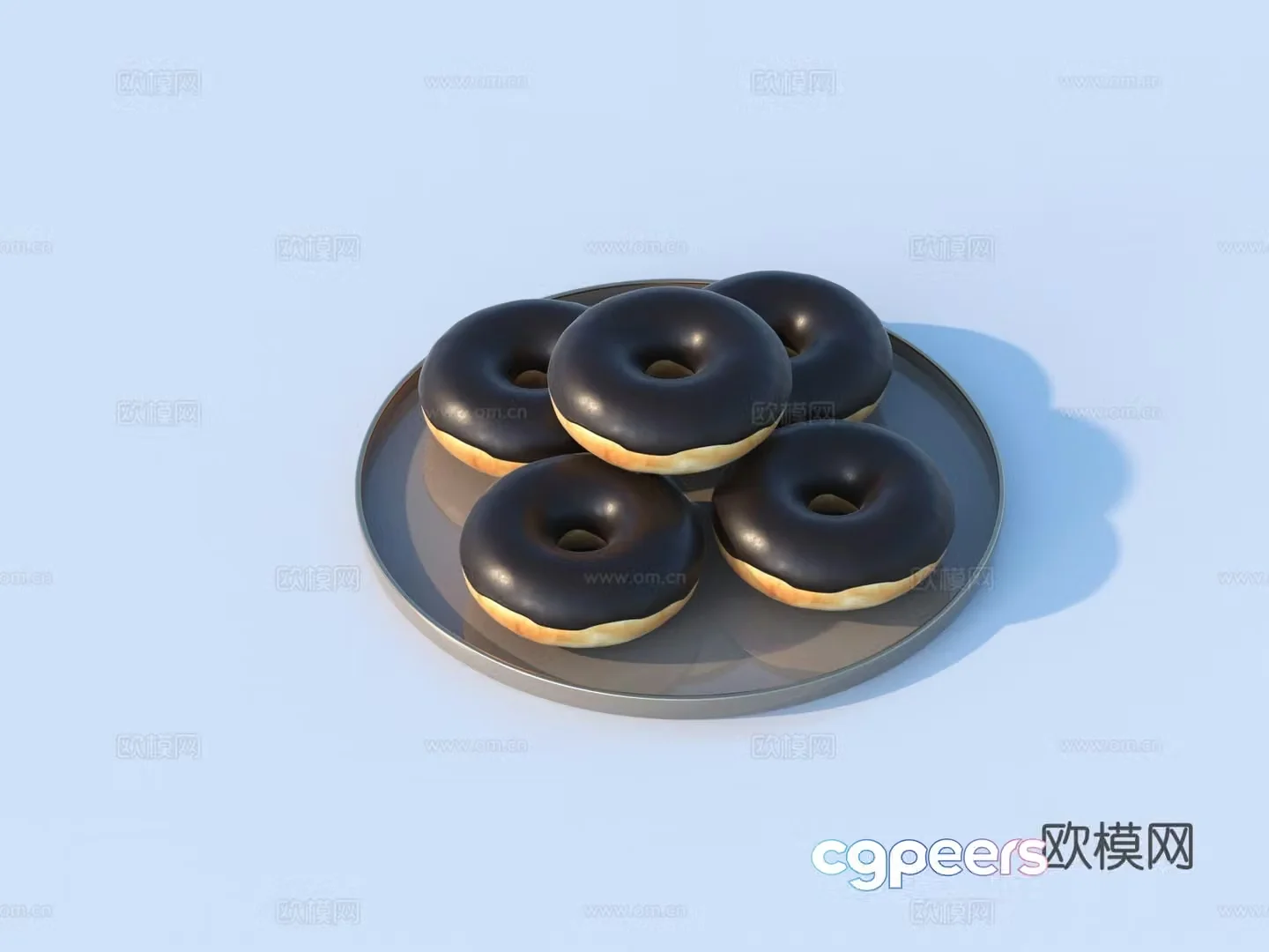 macaron dessert cookie flatbread 3d model