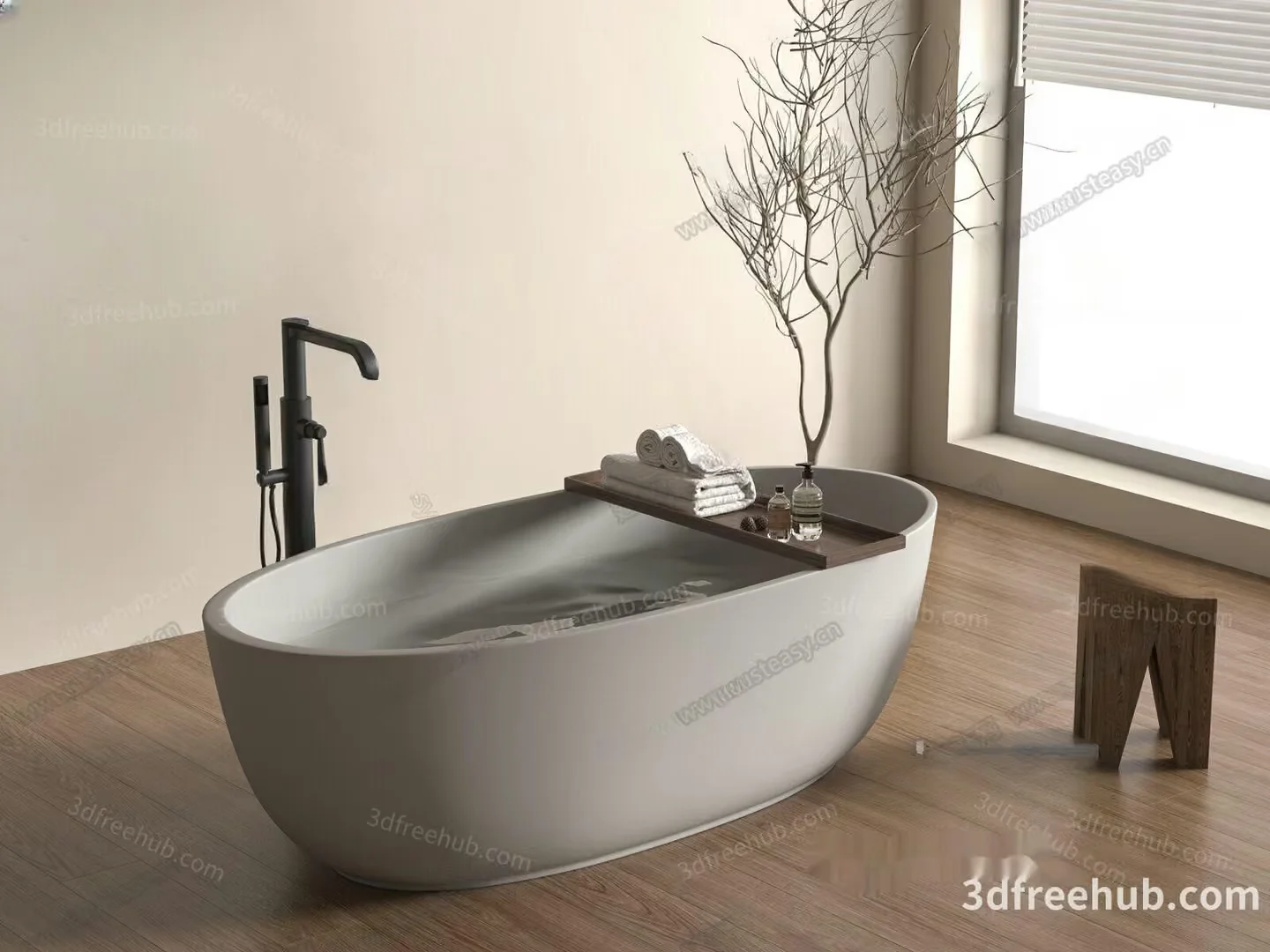 A Modern Bathroom 3D Model – 23486 – VRAY Render