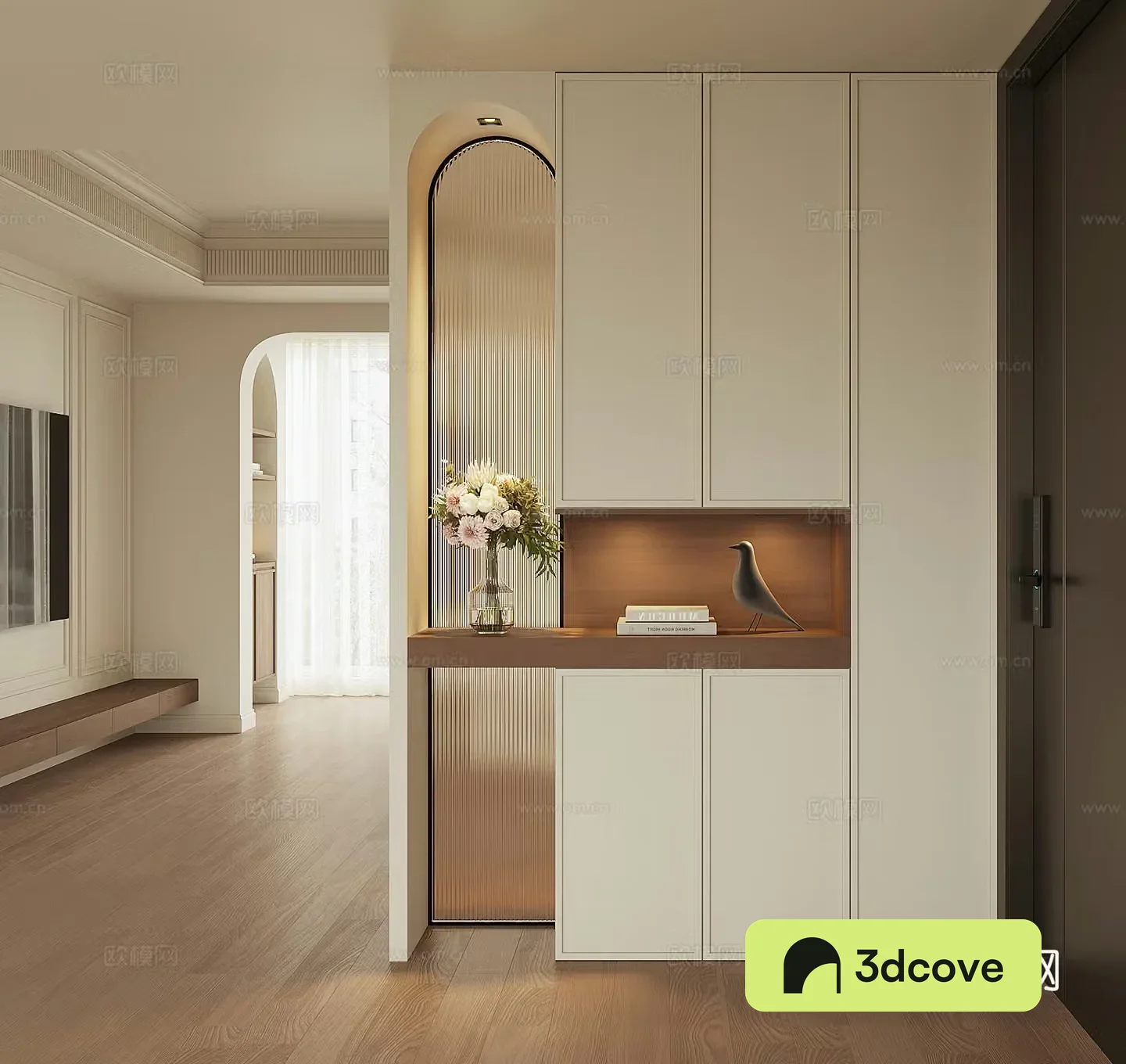 Modern home entrance shoe cabinet