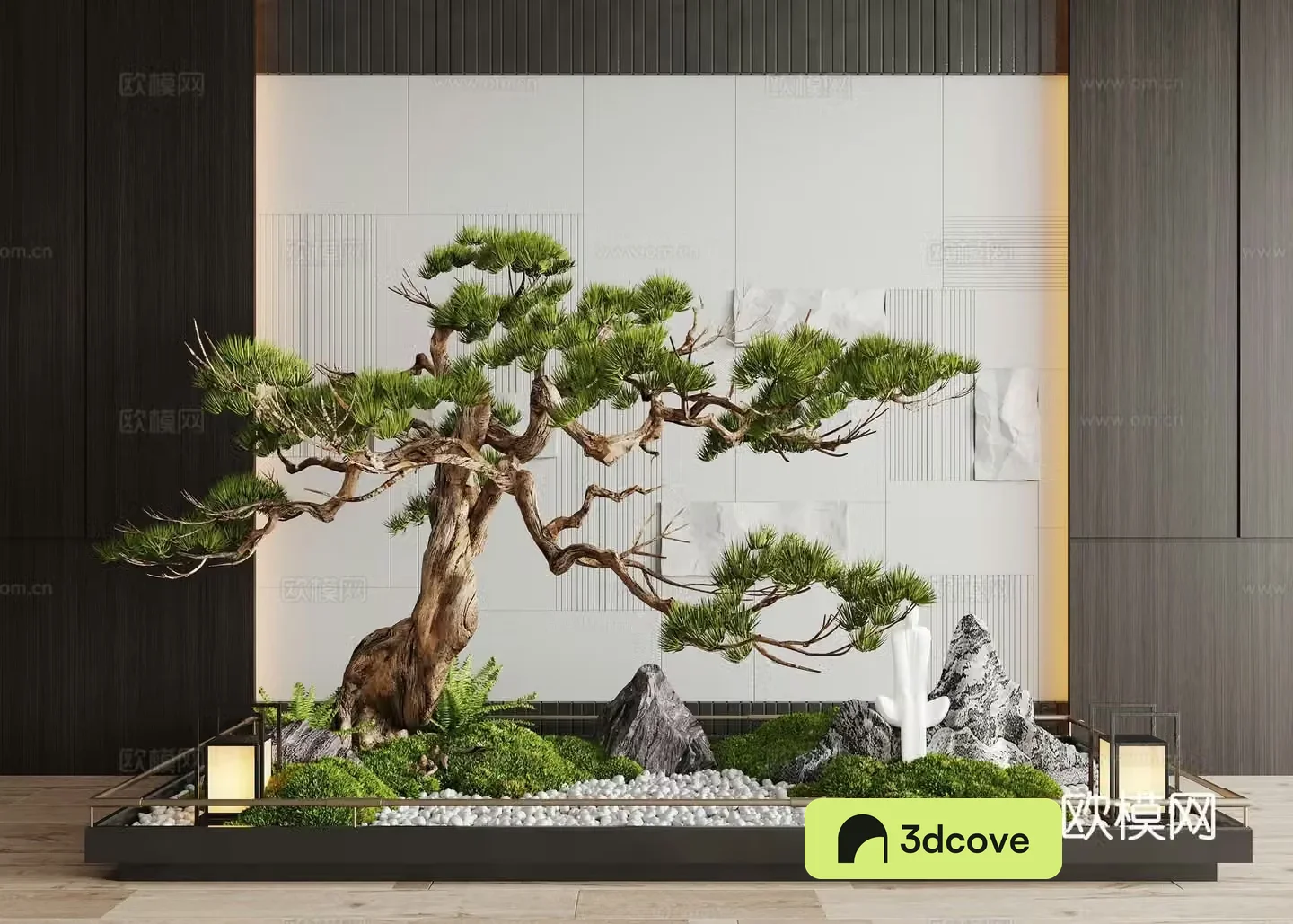 Modern interior landscape landscaping moss landscape sketch welcome pine