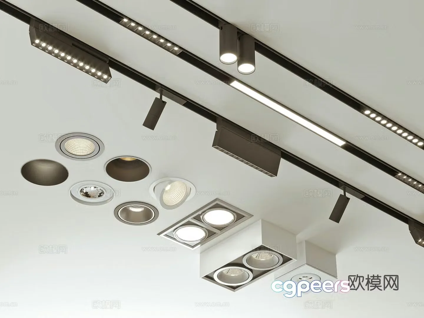 Modern downlight spotlight 3d model