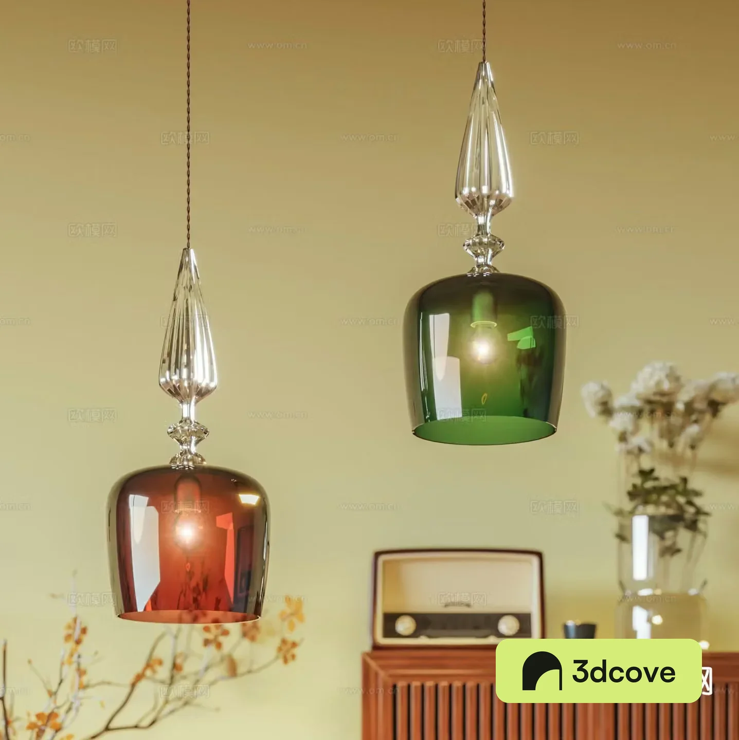 Medieval style small chandelier glass chandelier