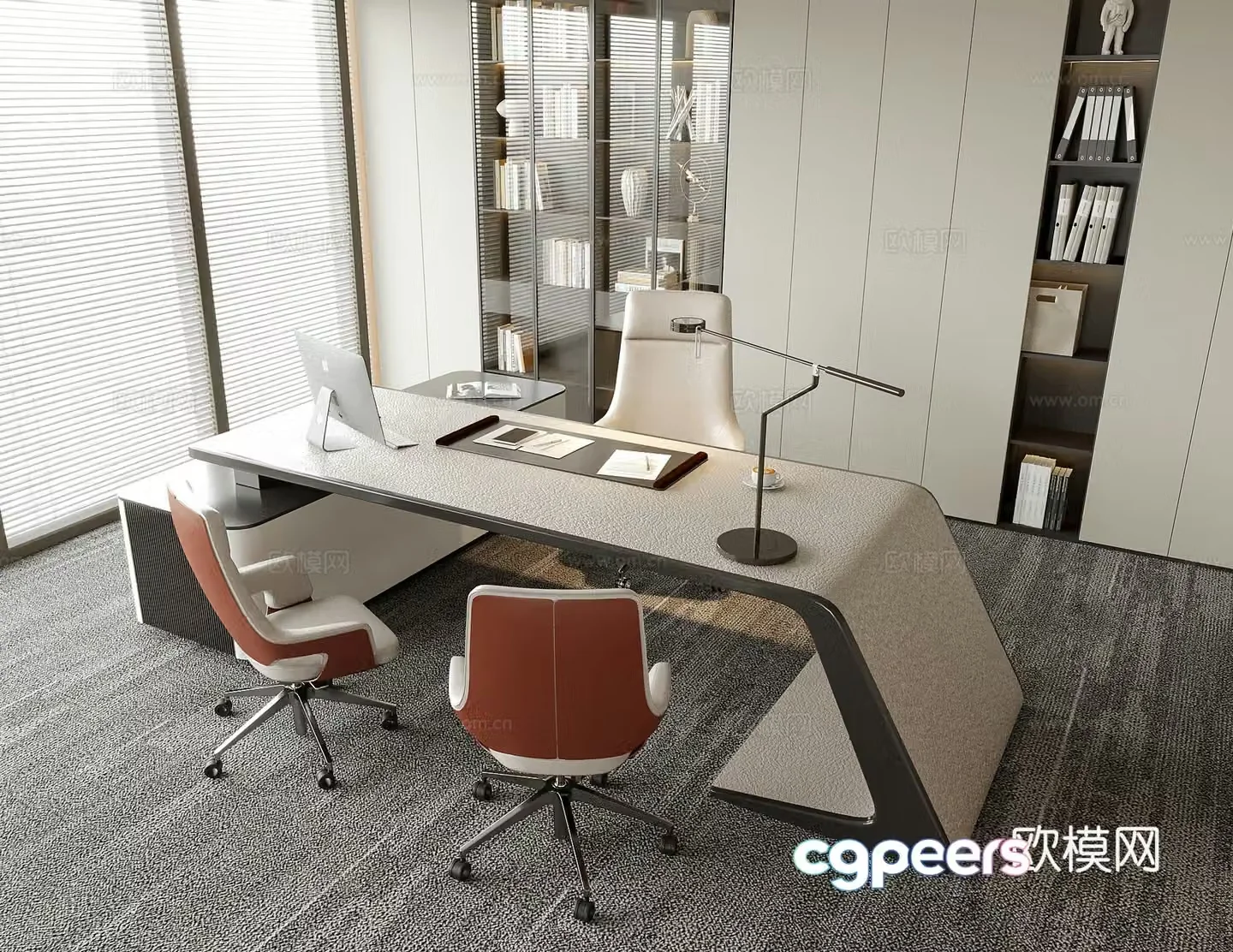 Modern boss office desk chair office desk chair chair 3d model