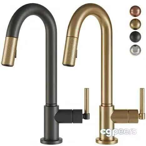 Modern Gold Faucet 3D Model – 5556 – CORONA Render