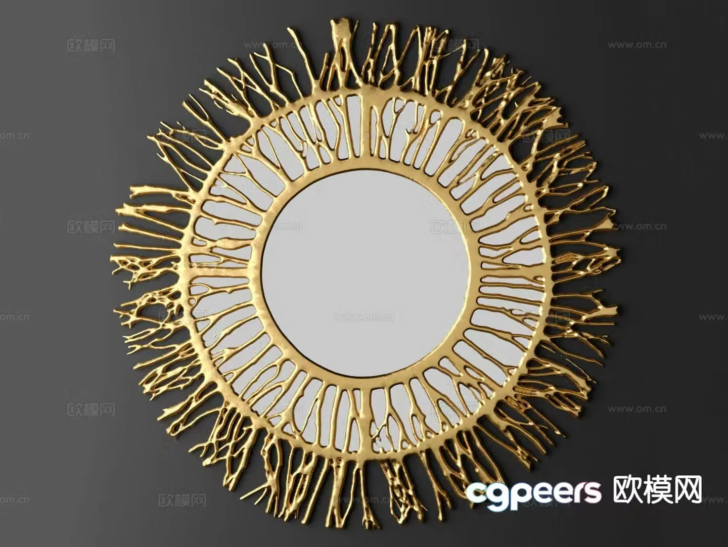Light luxury personalized wall decoration hanging decoration 3D model
