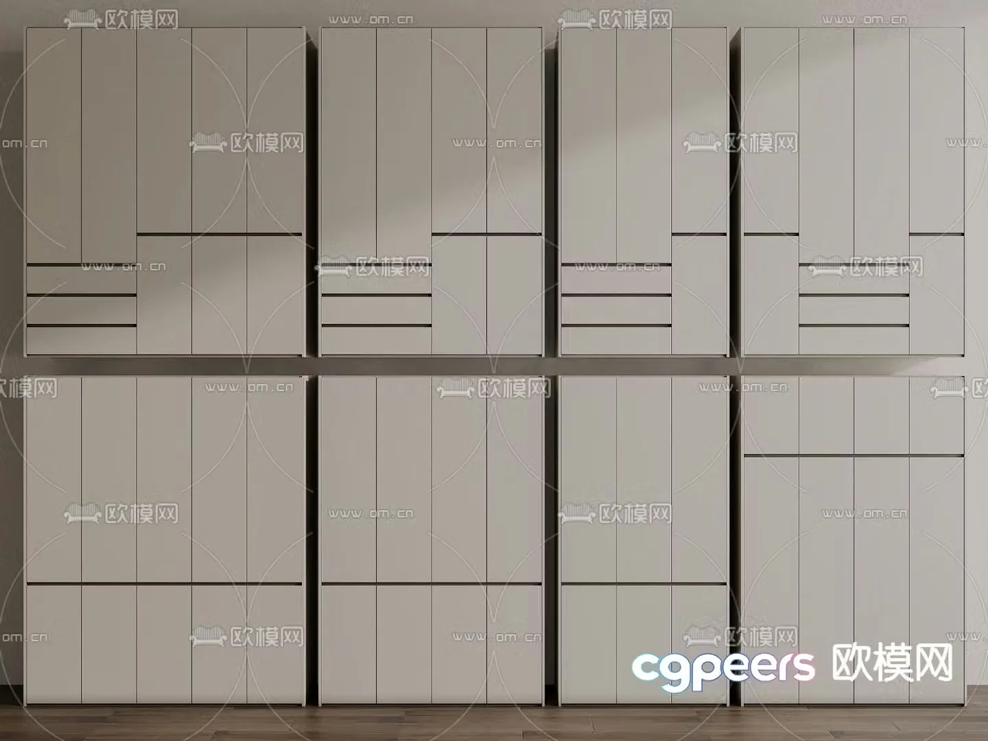 modern wardrobe wardrobe 3d model