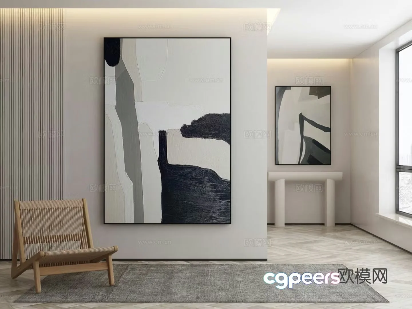 Decorative painting texture painting hanging painting 3d model