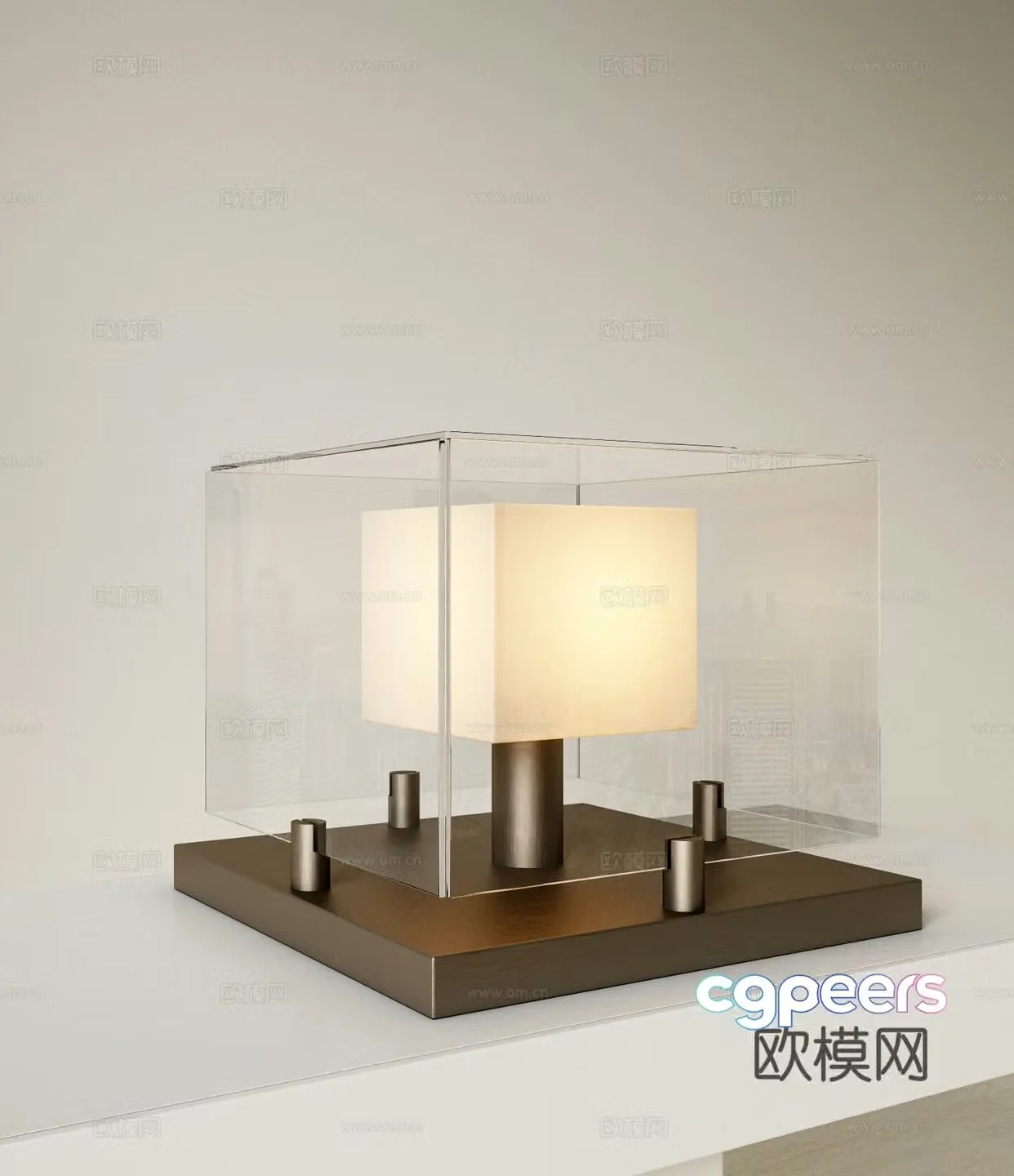 Light luxury table lamp acrylic table lamp 3d model