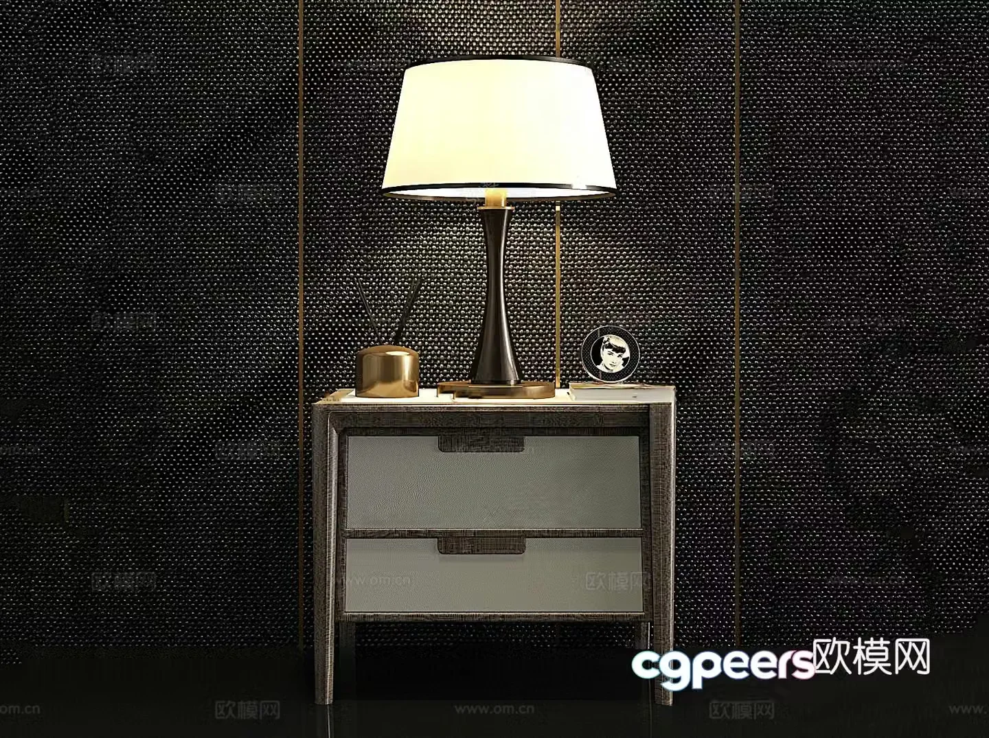 Modern bedside table 3d model