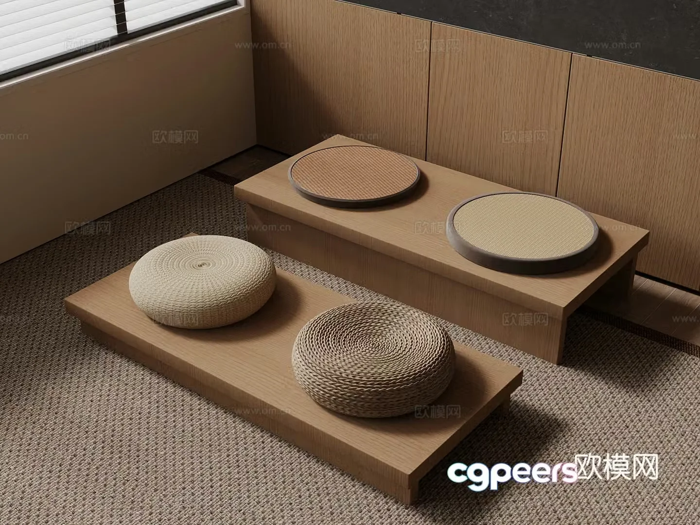 25 new Chinese cushion cushion 3d model