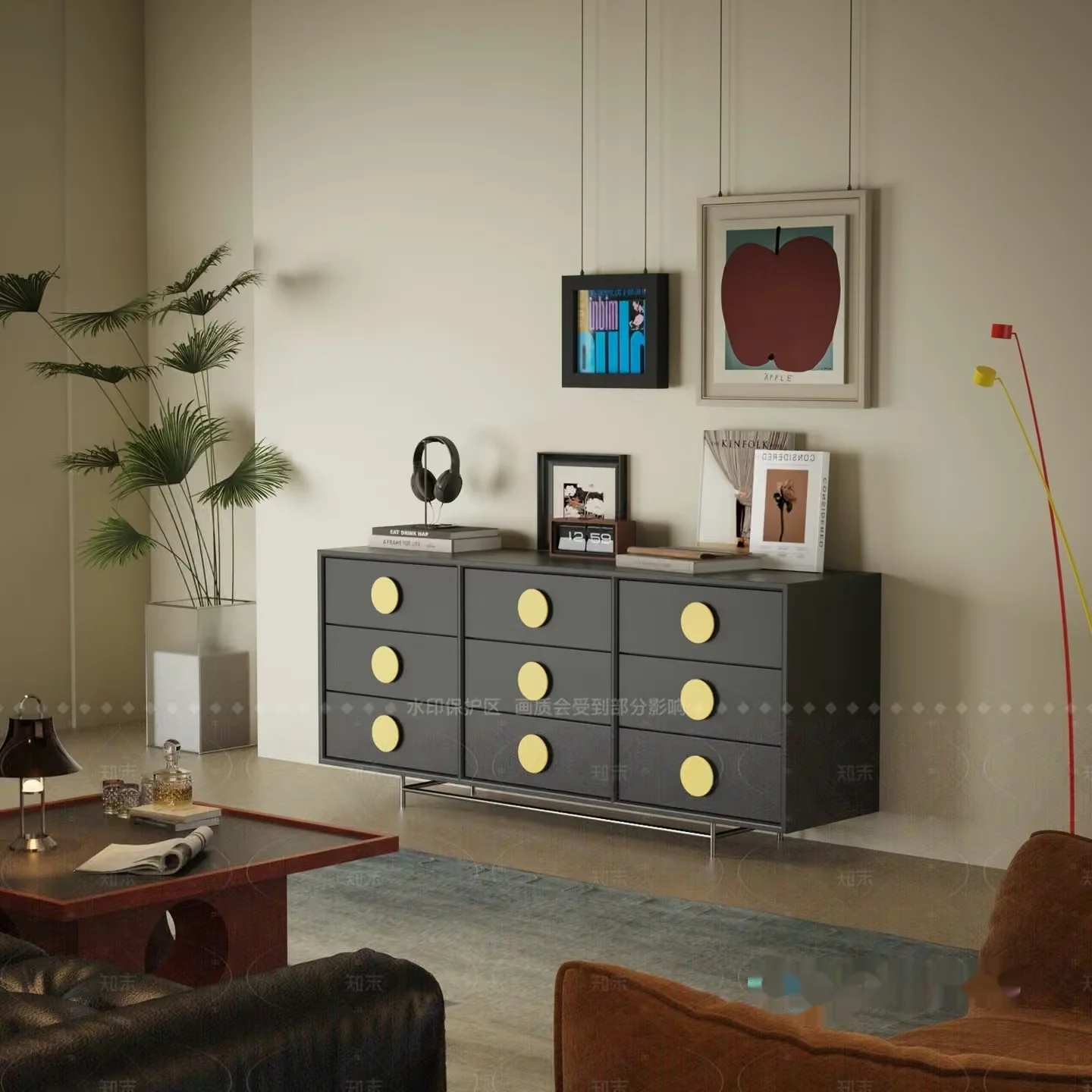 Modern Living Room 3D Model – 7567 – VRAY Render