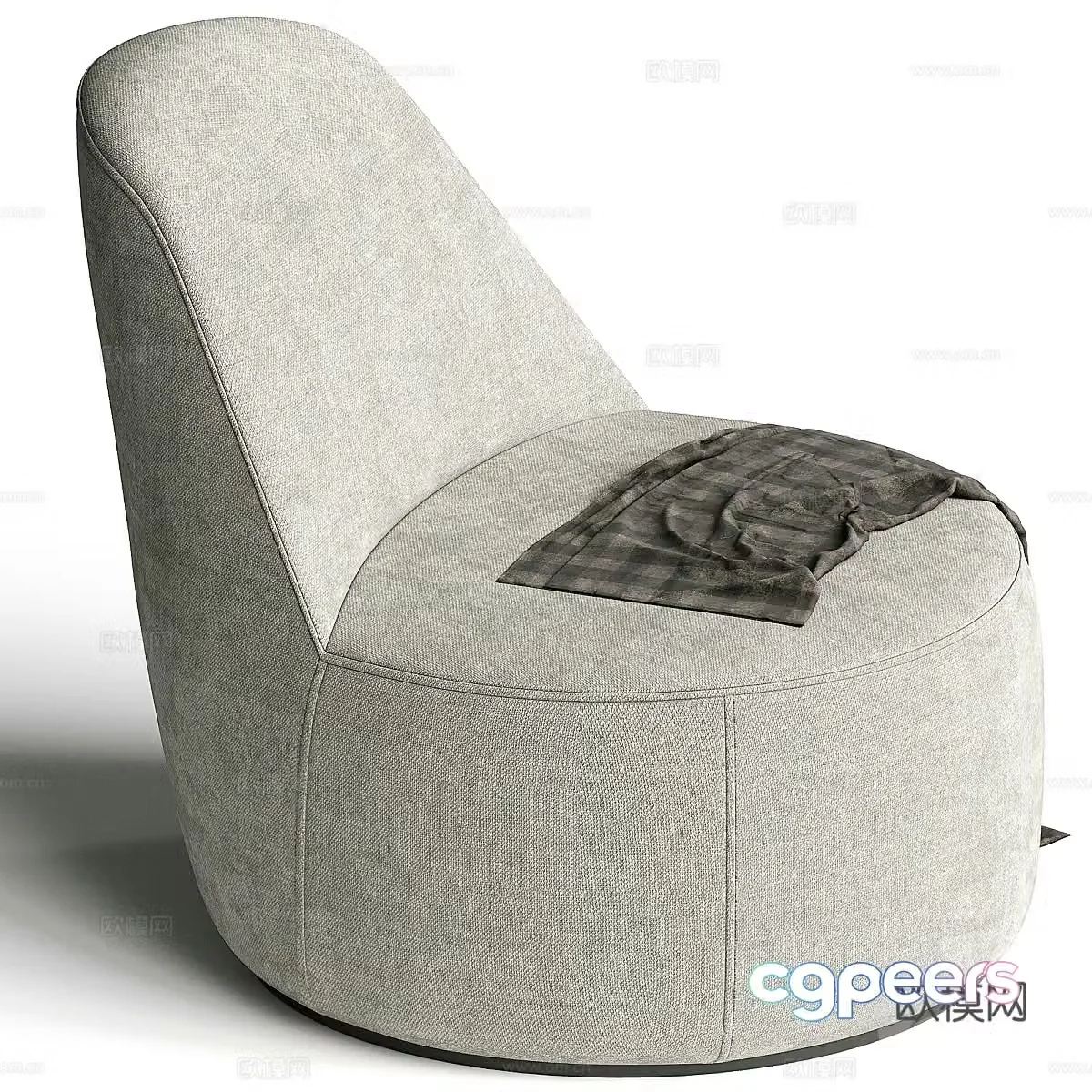 Fabric single sofa Fabric lazy sofa Fabric sofa chair Fabric sofa bed Fabric single chair 3D model