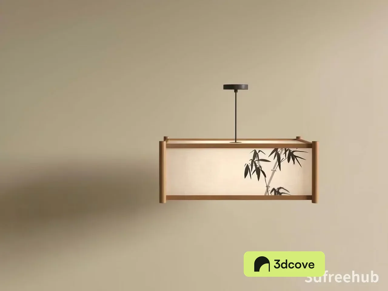 A Light Fixture With A Bamboo Design