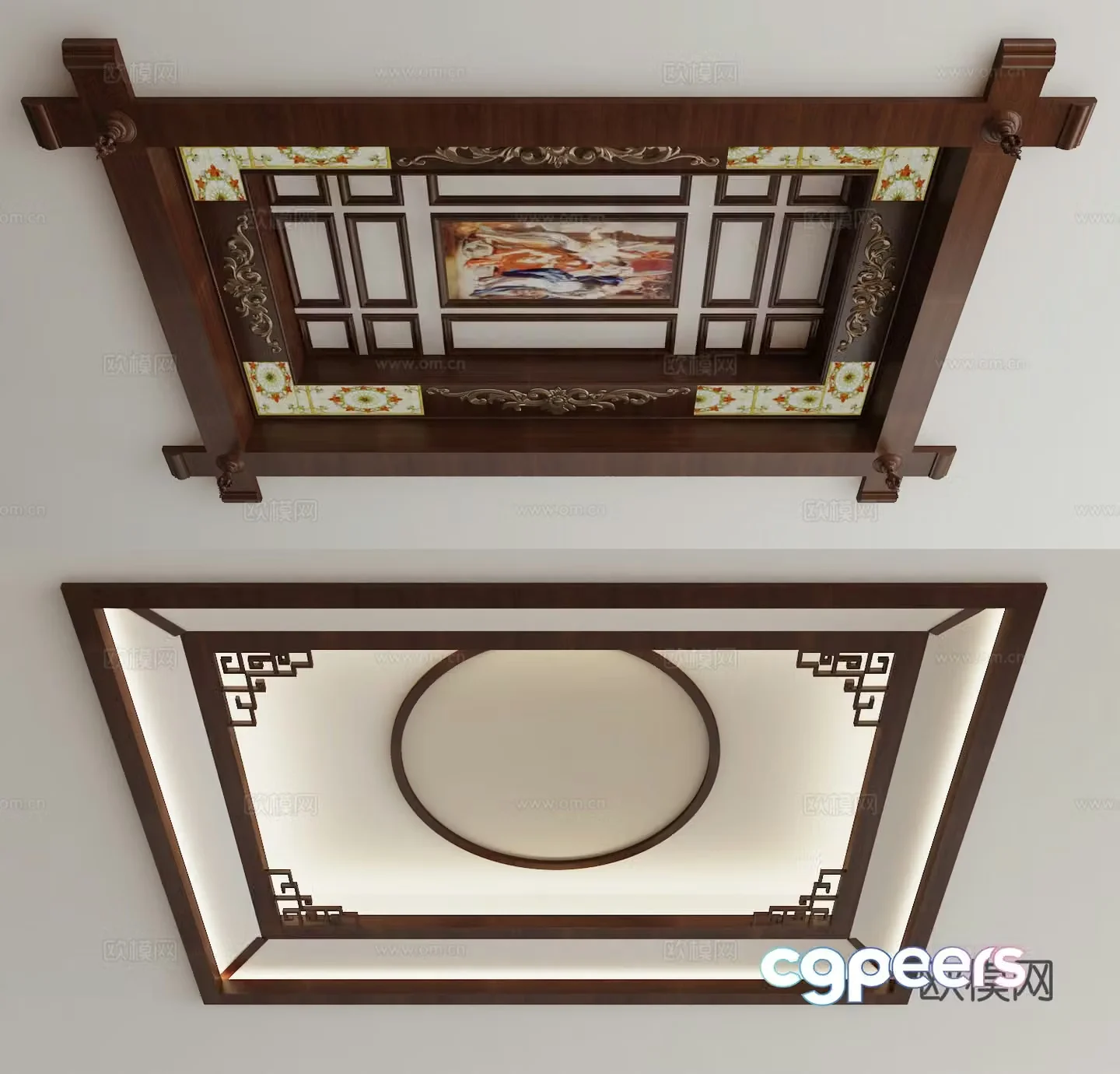 New Chinese style ceiling 3D model