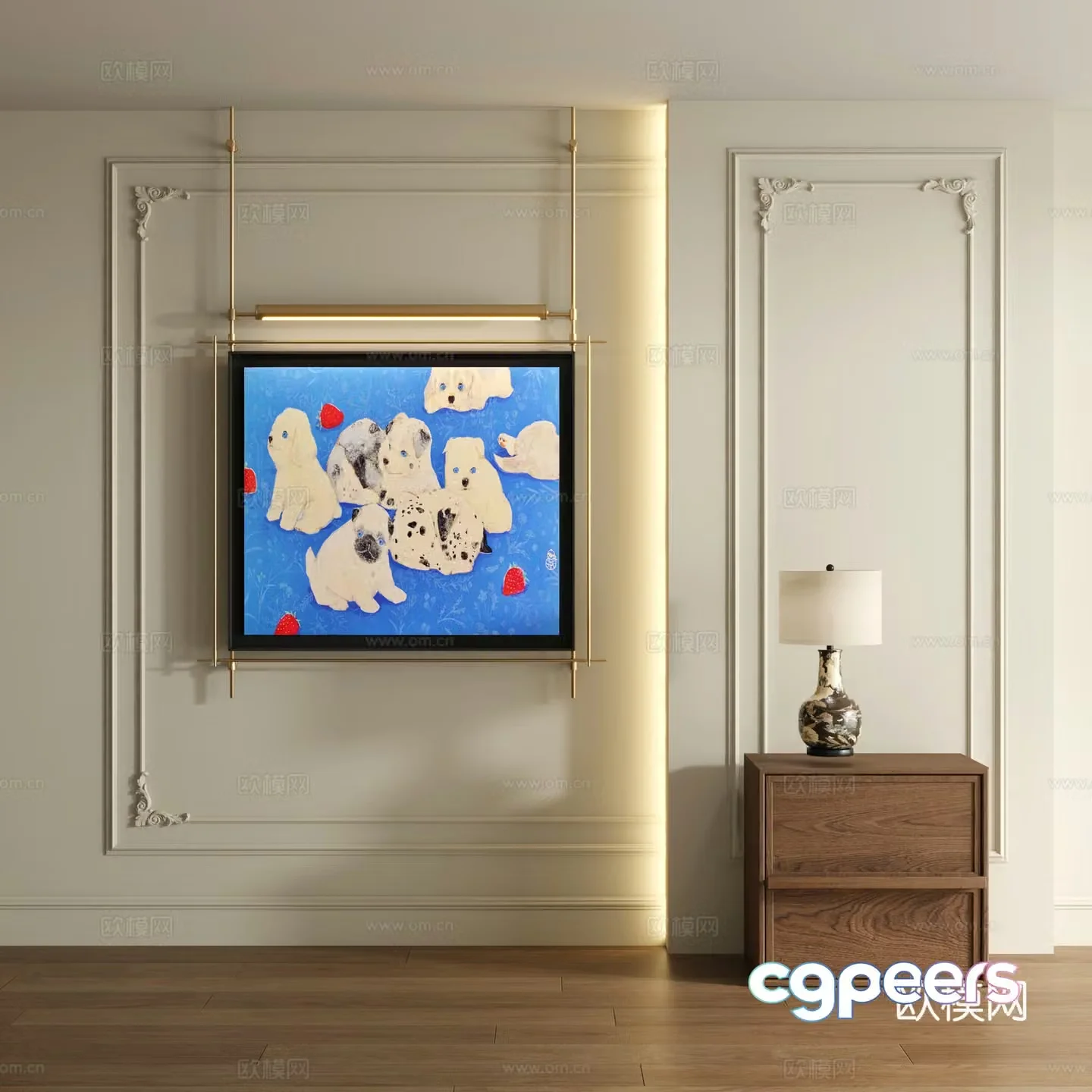 Modern decorative painting 3d model