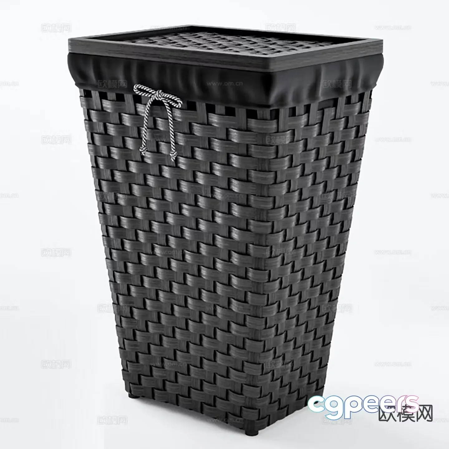 Modern backpack dirty clothes basket 3d model