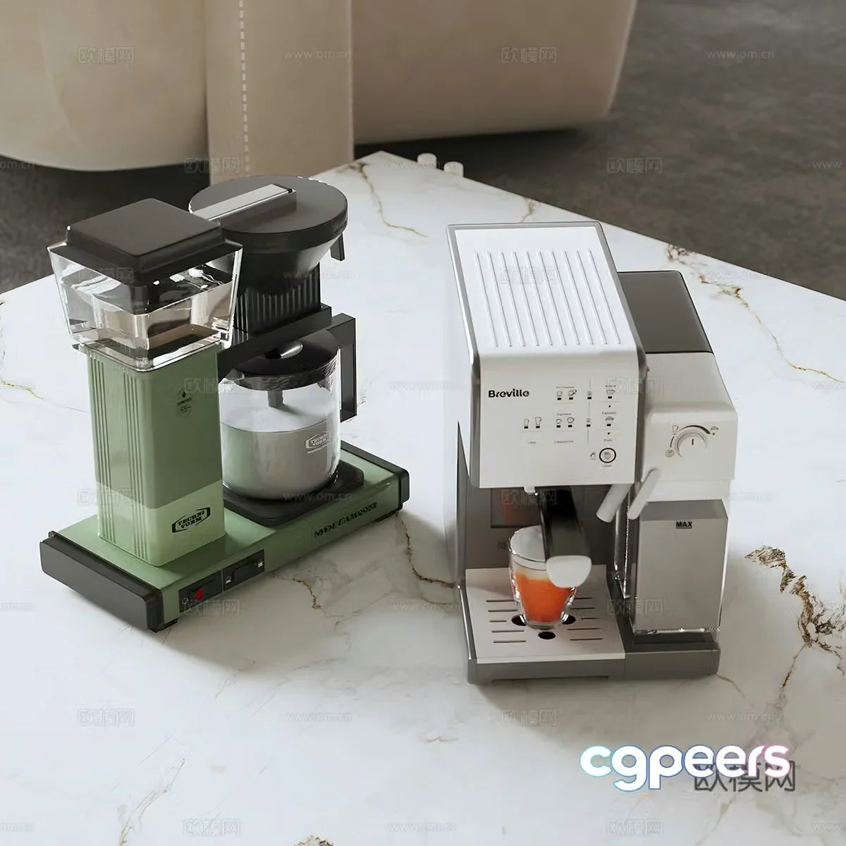Coffee machine Bean grinder 3d model