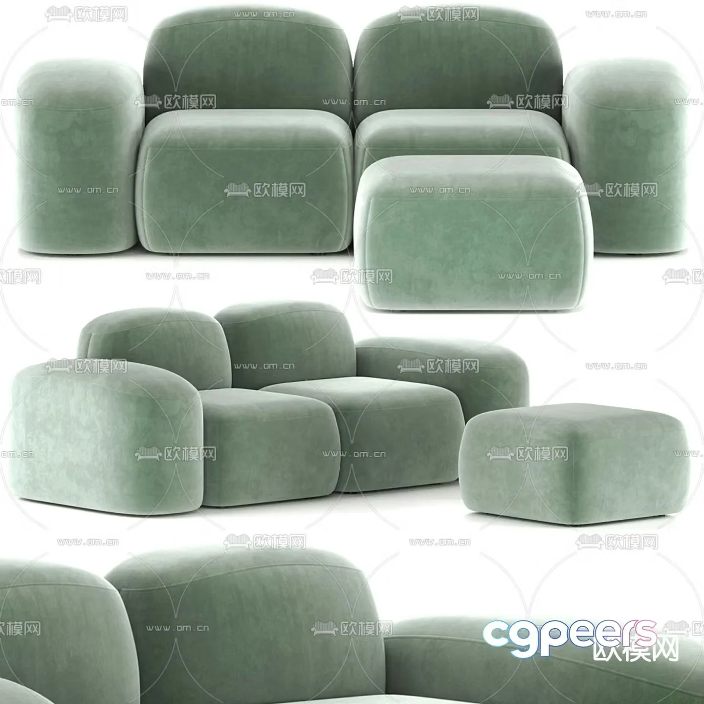Modern love sofa 3d model