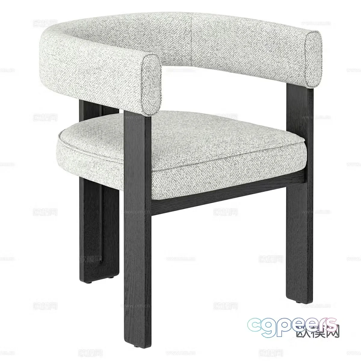 New Chinese dining chair 3D model