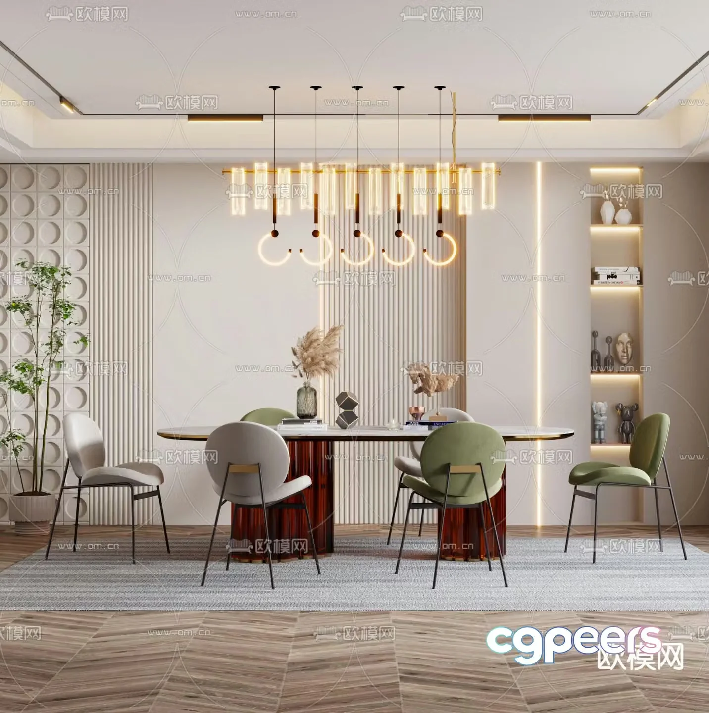 Modern restaurant 3d model