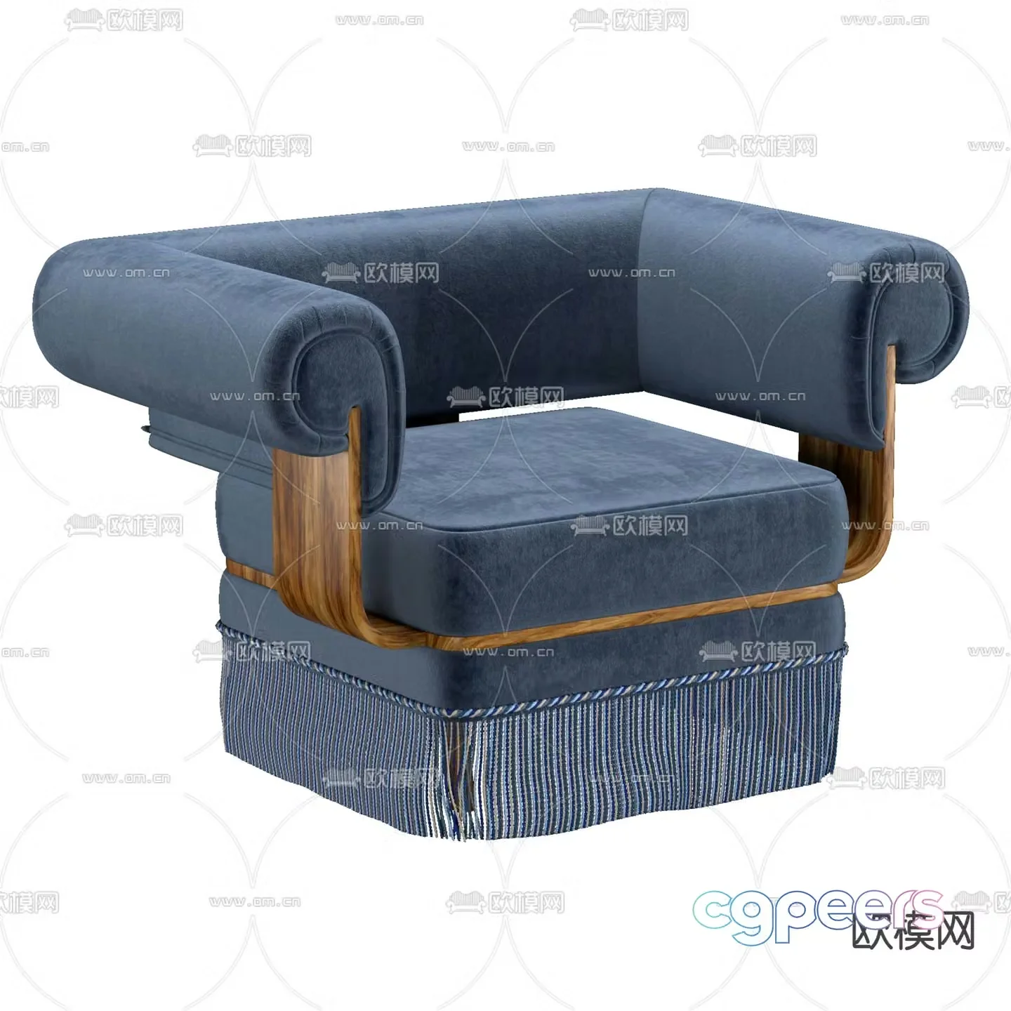Tassel single sofa 3d model
