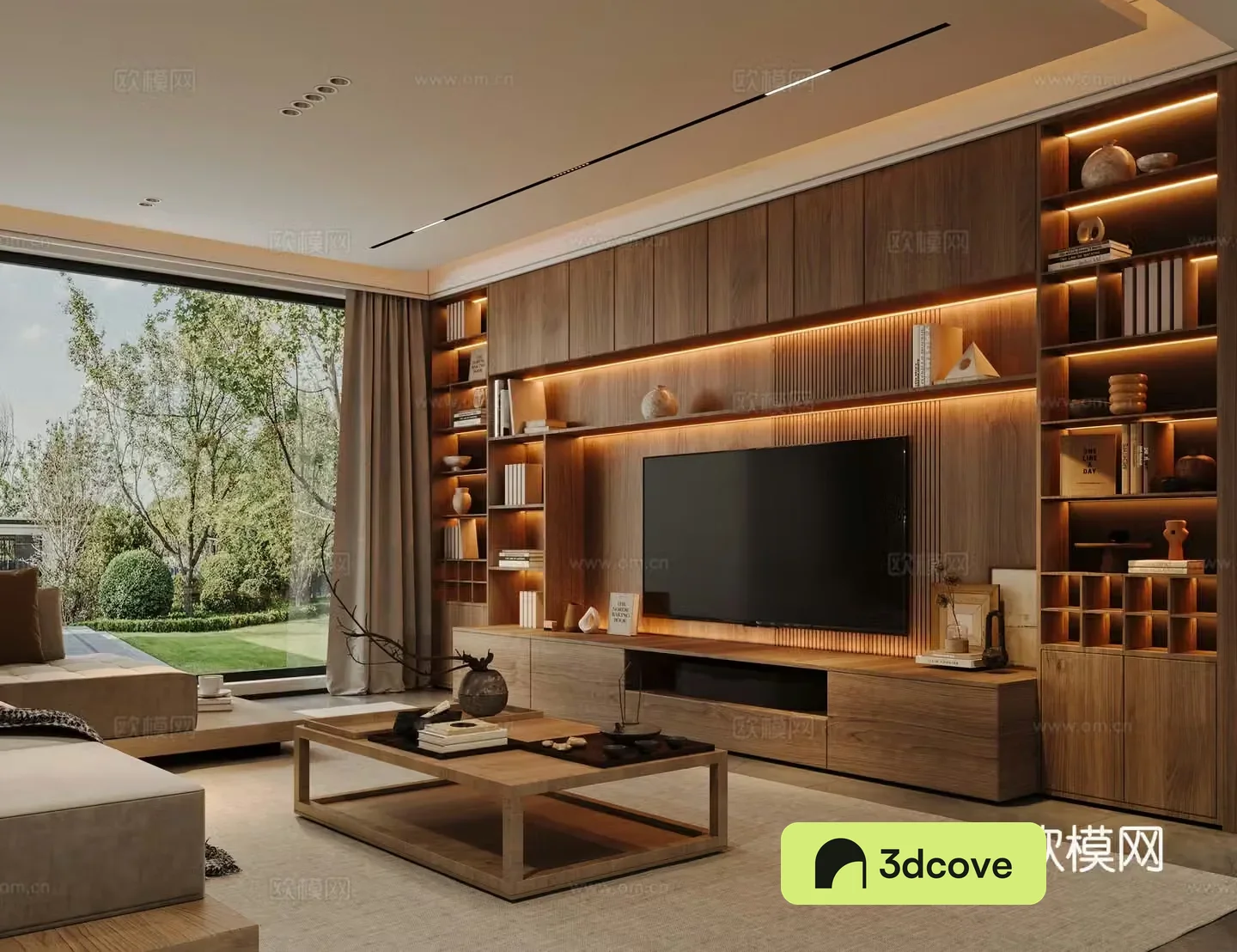 Middle-aged living room 3d model