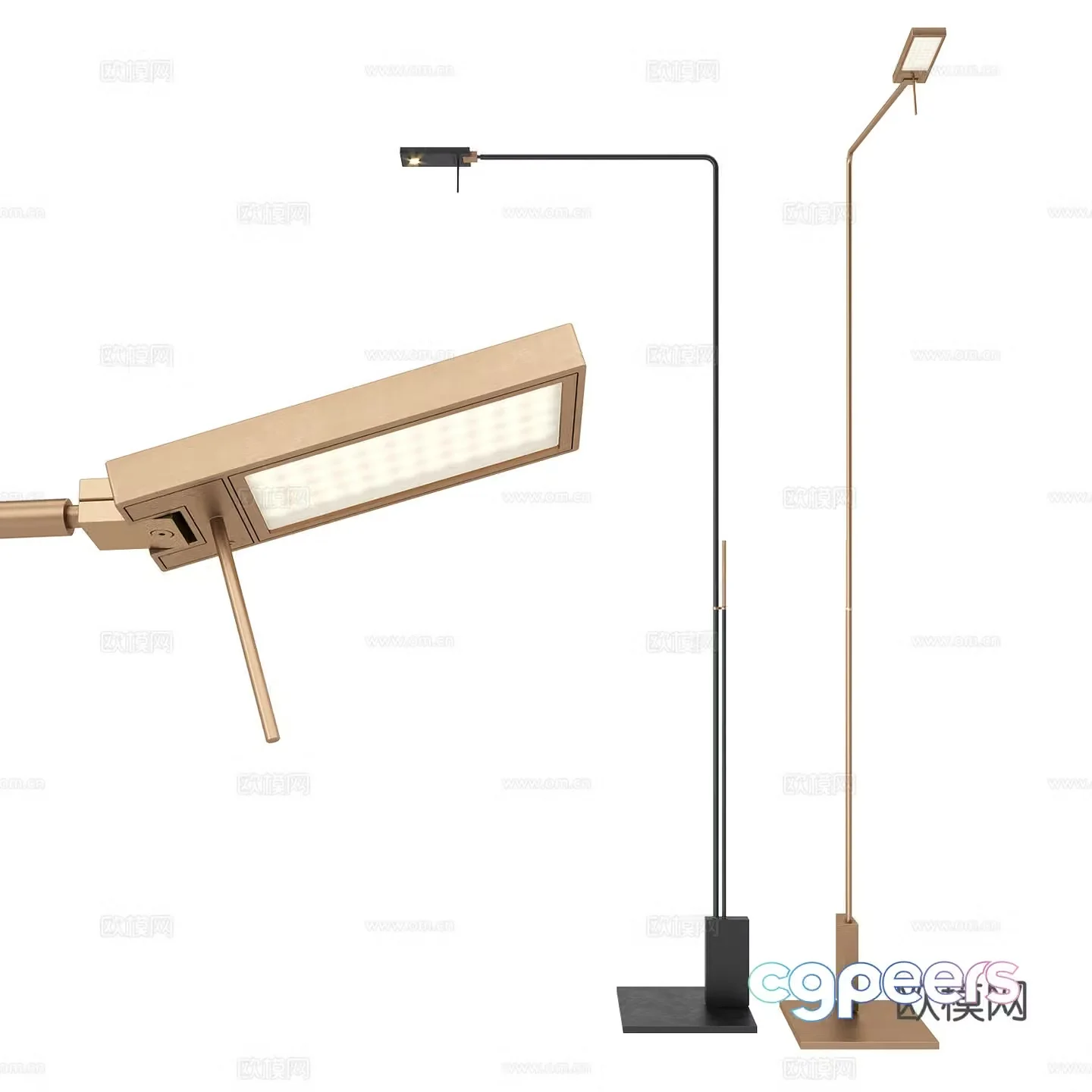 viabizzuno minimalist floor lamp metal floor lamp Italian floor lamp 3d model