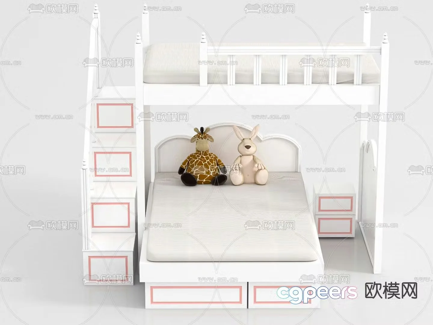Bunk bed bunk bed 3d model