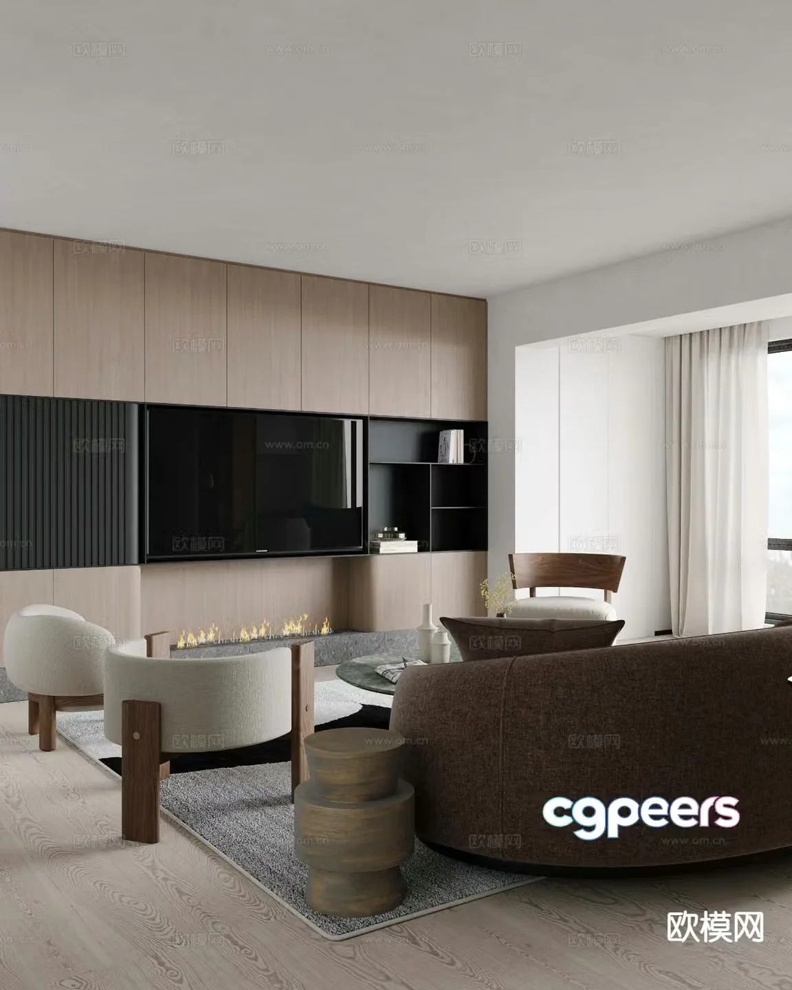 Modern living room 3d model