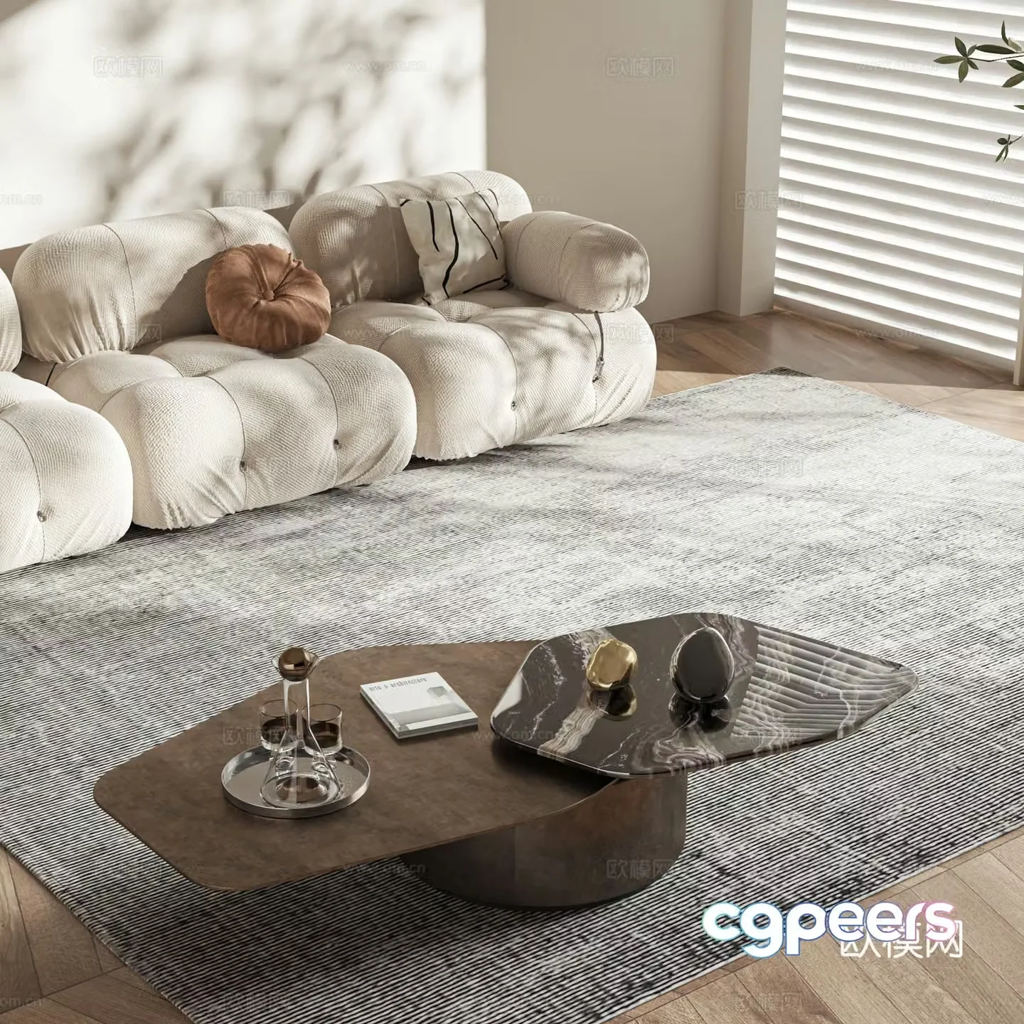 Modern style coffee table 3d model