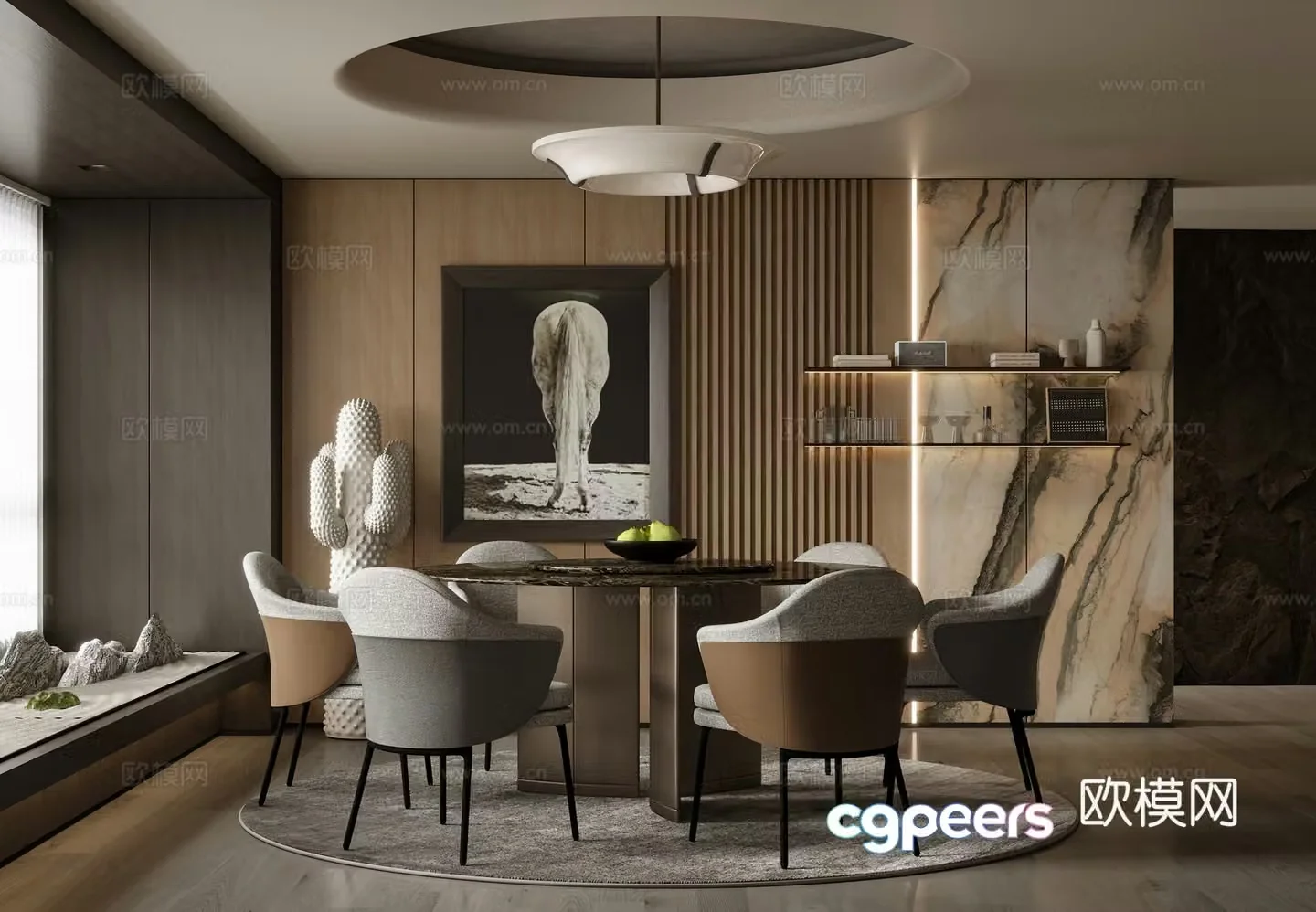 Modern restaurant 3d model