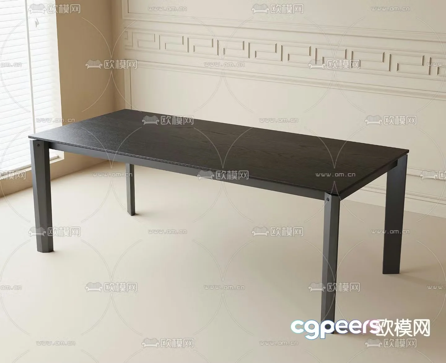 Modern dining table desk tea table 3d model