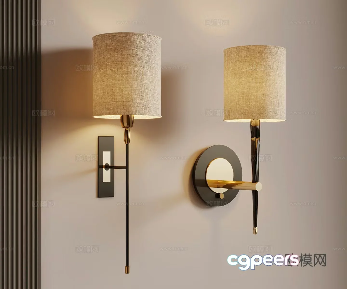 New Chinese style wall lamp Zen wall lamp 3D model