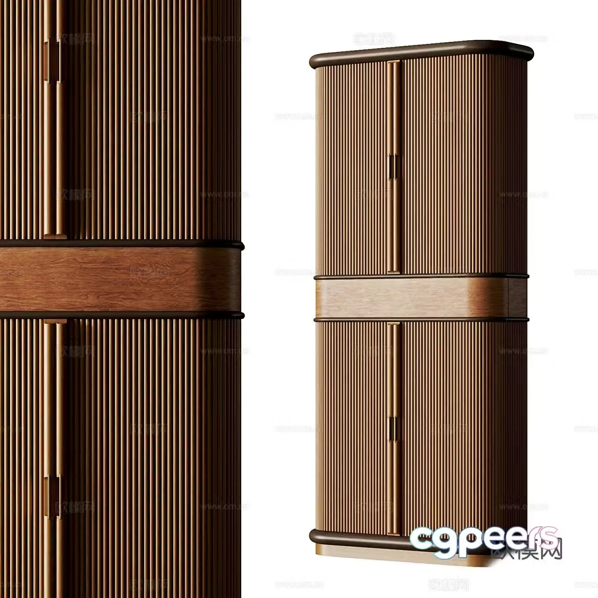 New Chinese style Dorian Entryway wardrobe 3d model