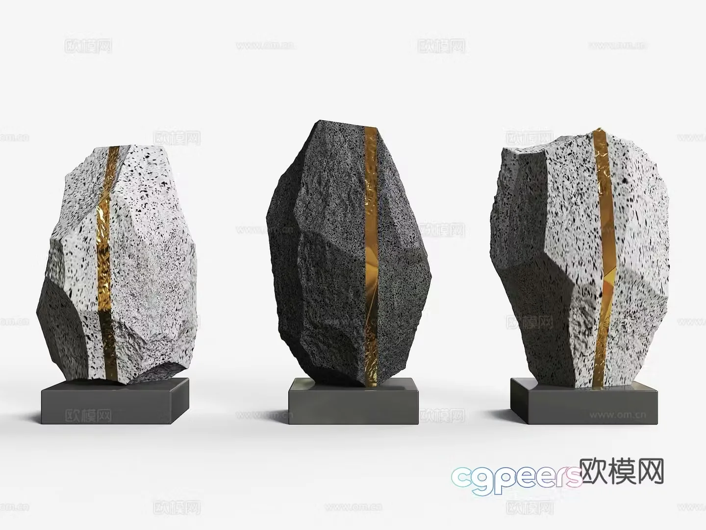 Indoor stone sculpture Stone pendant Stone installation Modern sculpture ornaments Stone ornaments Stone 3D model