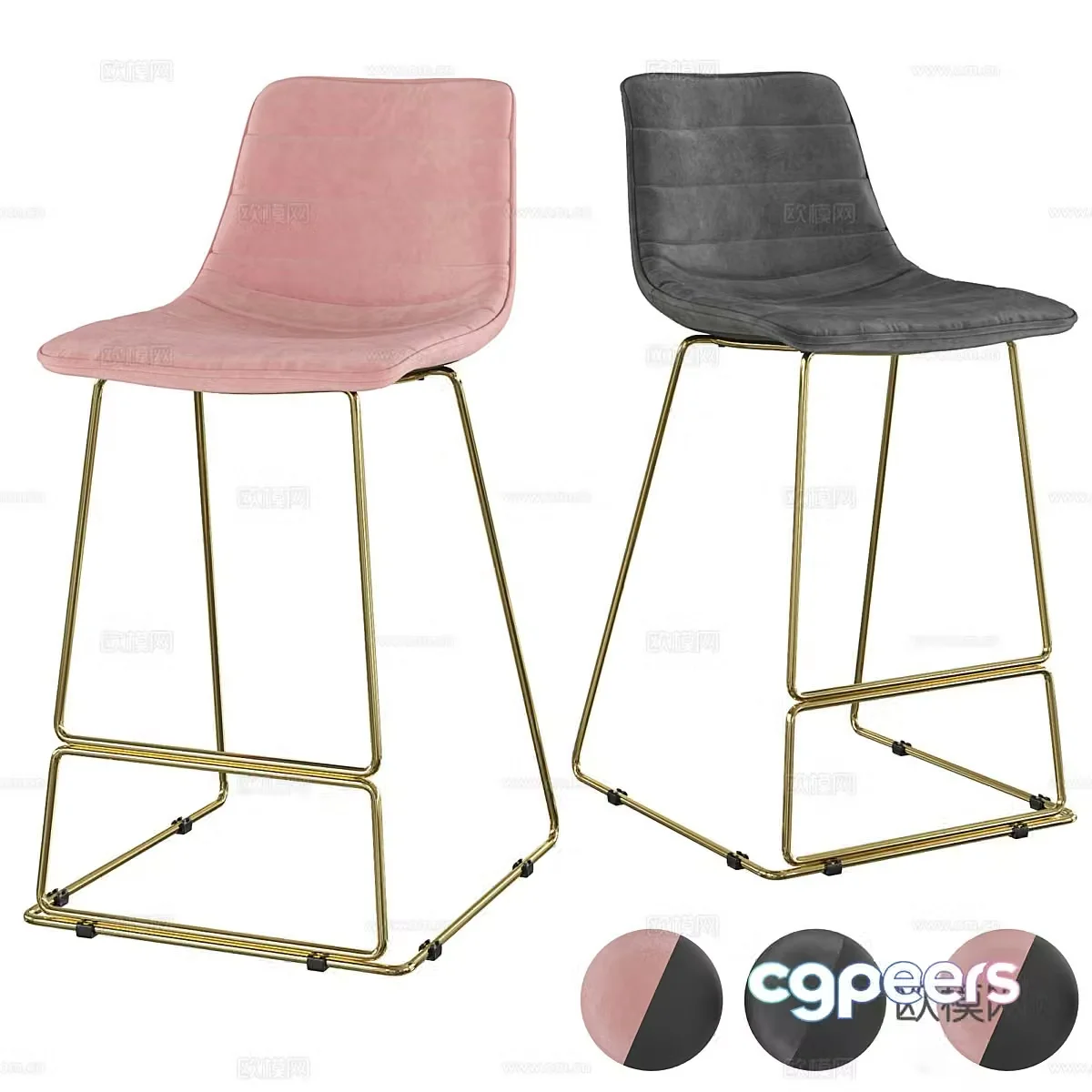 bar stool bar stool high stool 3d model