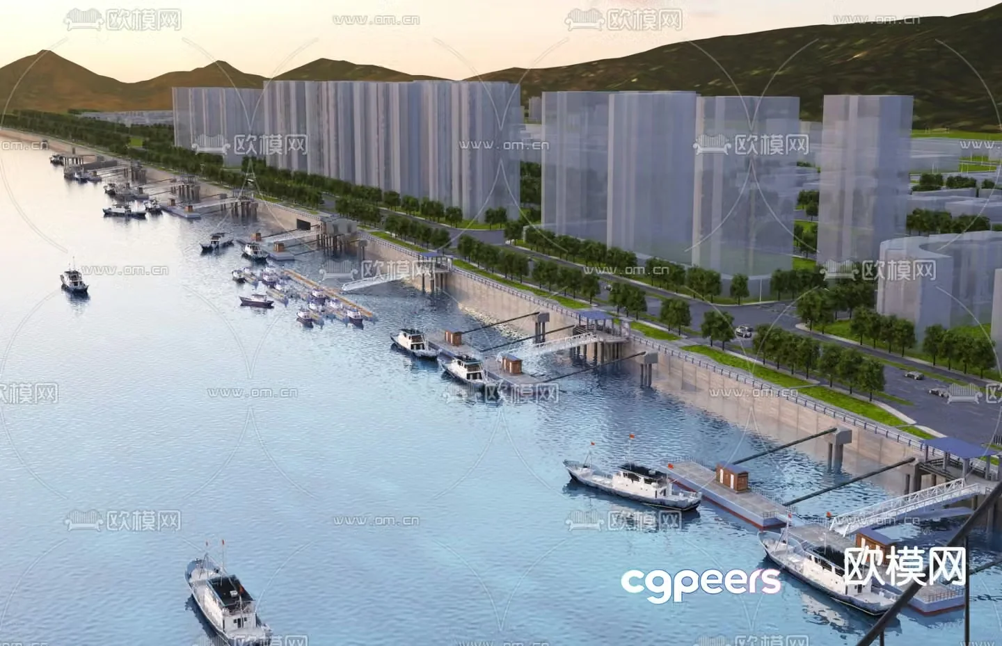 pier port 3d model